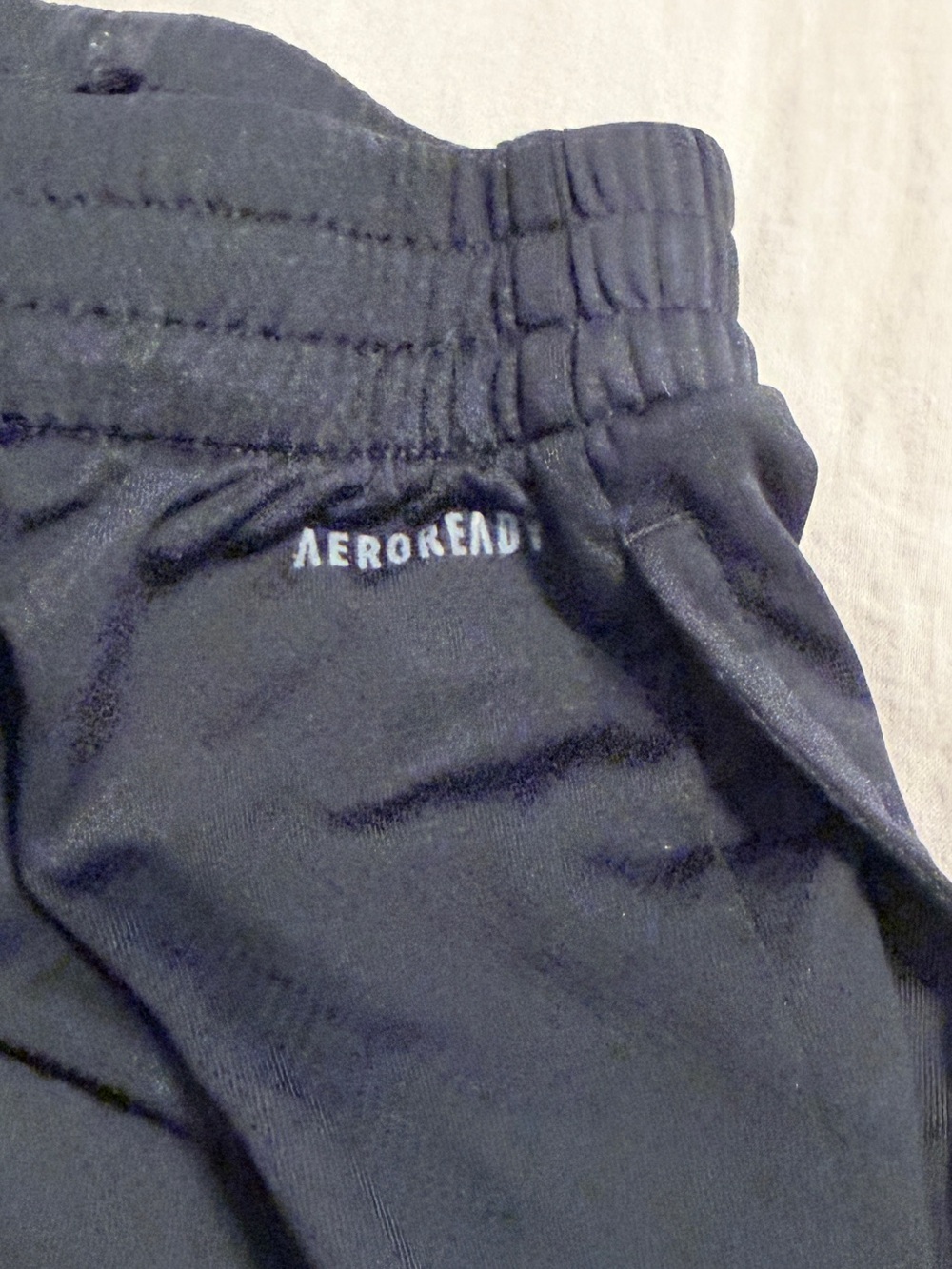 Adidas Youth Black Athletic Shorts with White Three-Stripes Size Medium 10/12 - Picture 3 of 5